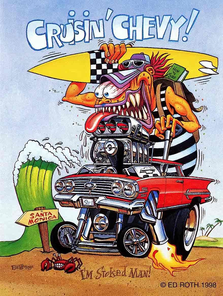 Amazon.com: American Collectibles Cruisin' Chevys I'm Stoked Man